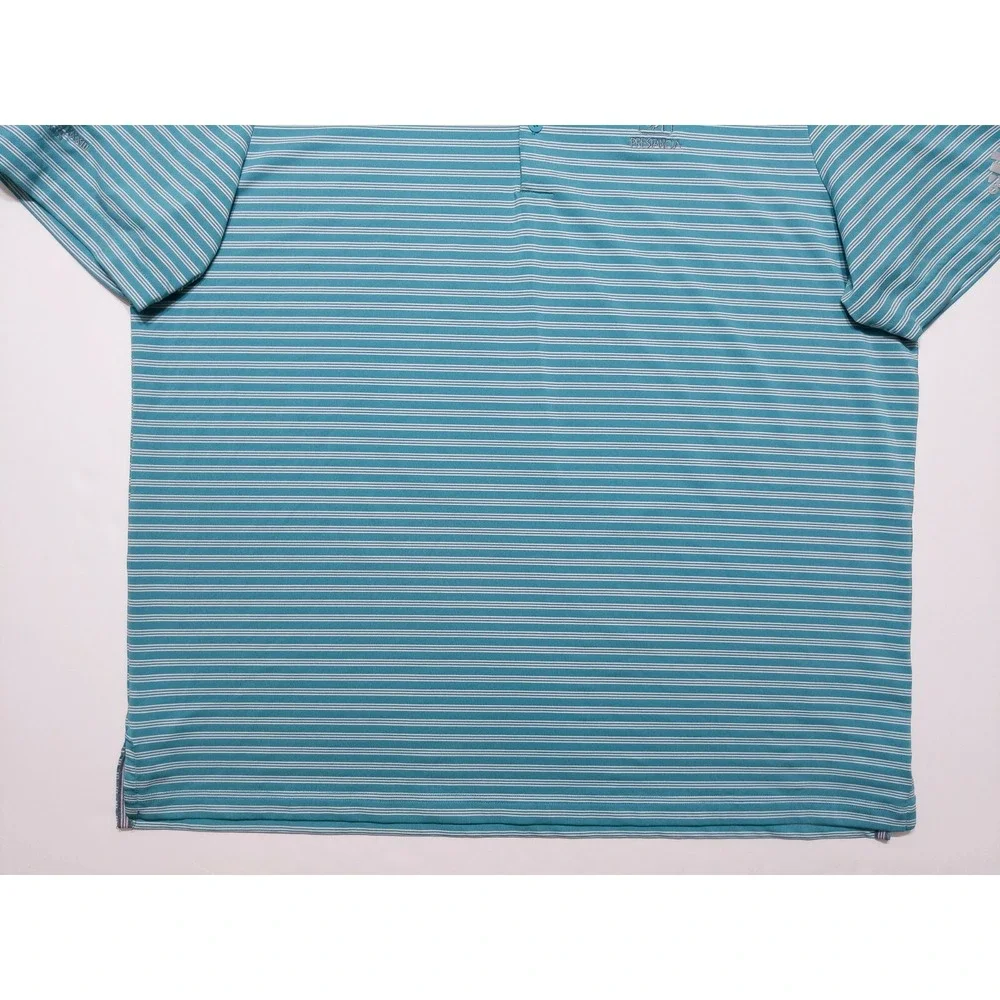 ADIDAS Golf Polo Shirt DQ1311 TPC Prestancia‎ National Interclub Blue Striped XL